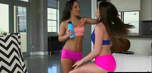  Lez Girls (Stacey Levine & Amara Romani) Kiss Licks And Play In Hot Lesbo Sex Action clip-24